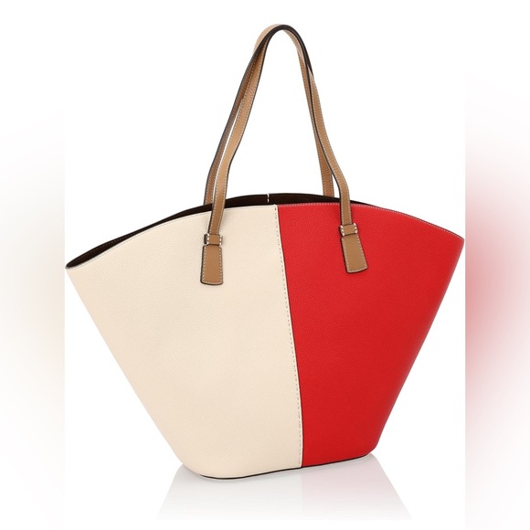 Tory Burch McGraw Color-Block Shopper Tote - Picture 14 of 14